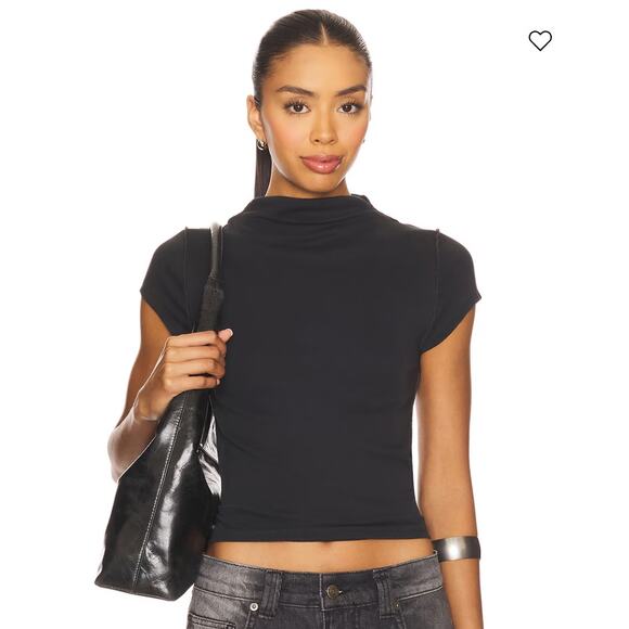 Free People x REVOLVE Lola Tee Black Women’s Size S - Picture 1 of 5